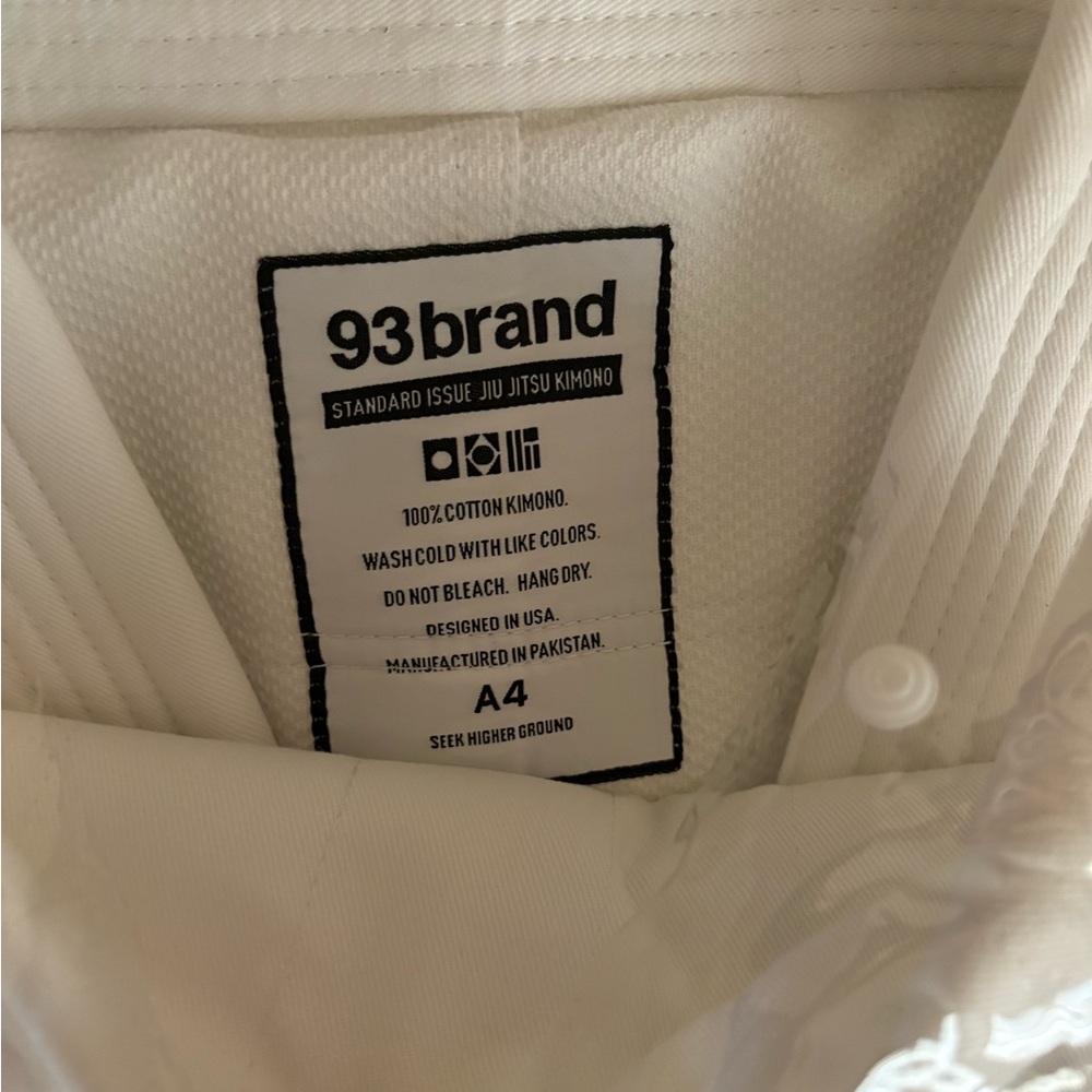 93brand White Jiu Jitsu GI - NEW